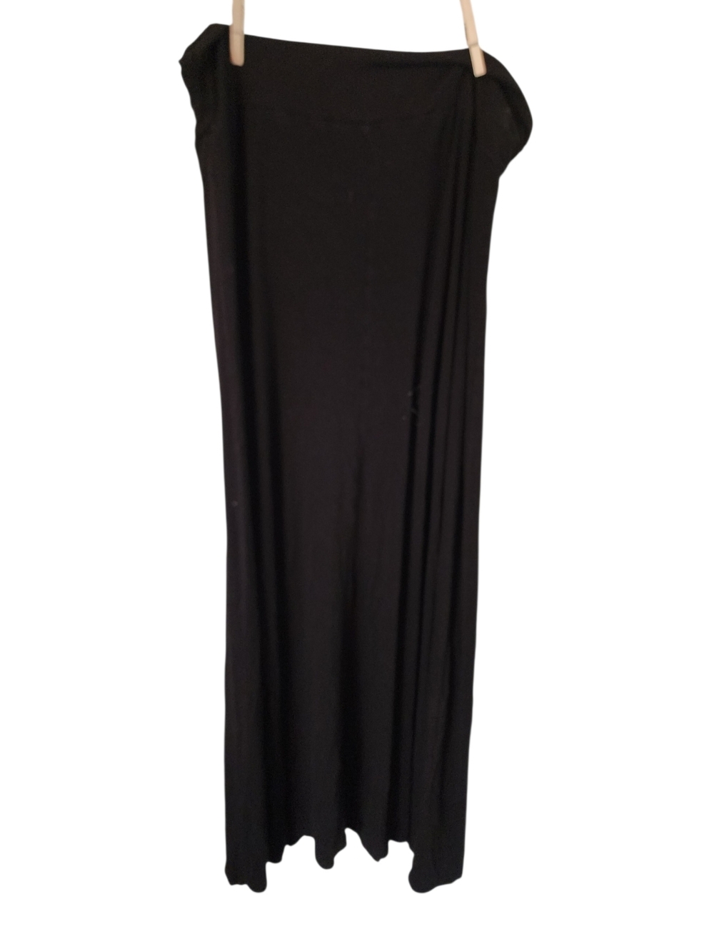 Plus-size Black Strapless Maxi Skirt